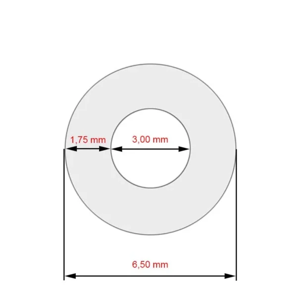Schlauch Silikon Gewebe 3x255 in weiß