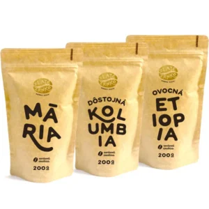 Kaffee Zlate Zrnko - Lernen Sie 3 Filterkaffees 600g kennen (Maria, Kolumbien, Äthiopien) ZRNKOVÁ